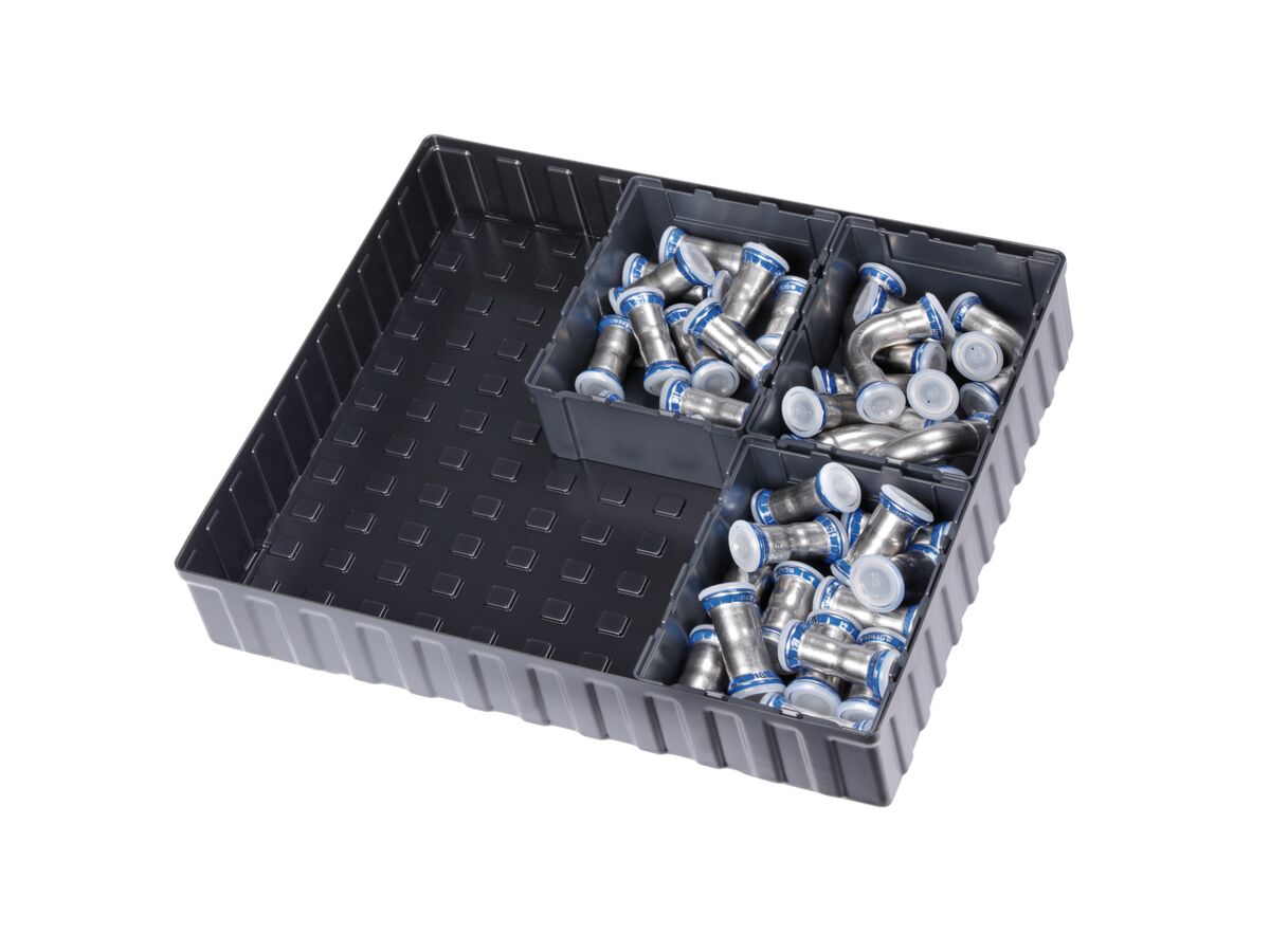 Rothenberger Rocase Fittings Box which includes 12 Roboxs and 2 Rotrays