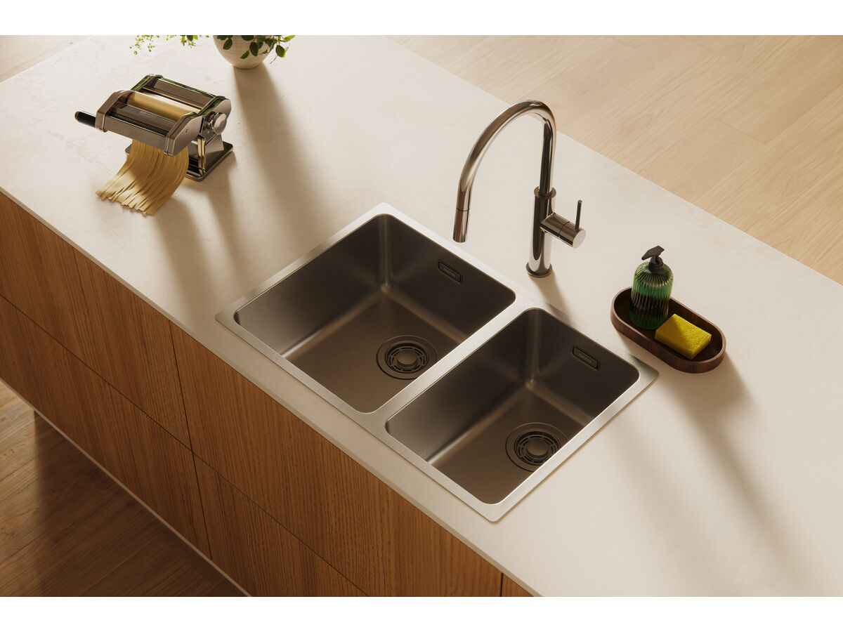 In Situ - Memo Oscar Inset/Undermount 1 & 1/2 Bowl Sink Overflow No Taphole - Inset