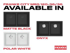 Franke City Fragranite Double Bowl 360mm Bowl + 360mm Bowl Undermount Sink Colour Swatch