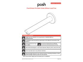 Installation Instructions - Posh Bristol Pin Bath Outlet 200mm Lead Free
