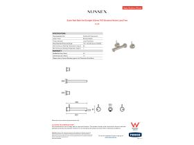 Specification Sheet - Scala Wall Bath Set Straight 250mm PVD Brushed Nickel Lead Free