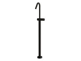 Sussex Pure Floor Mounted Bath Mixer Tap with Cirque Textured Handle PVD Matte Black