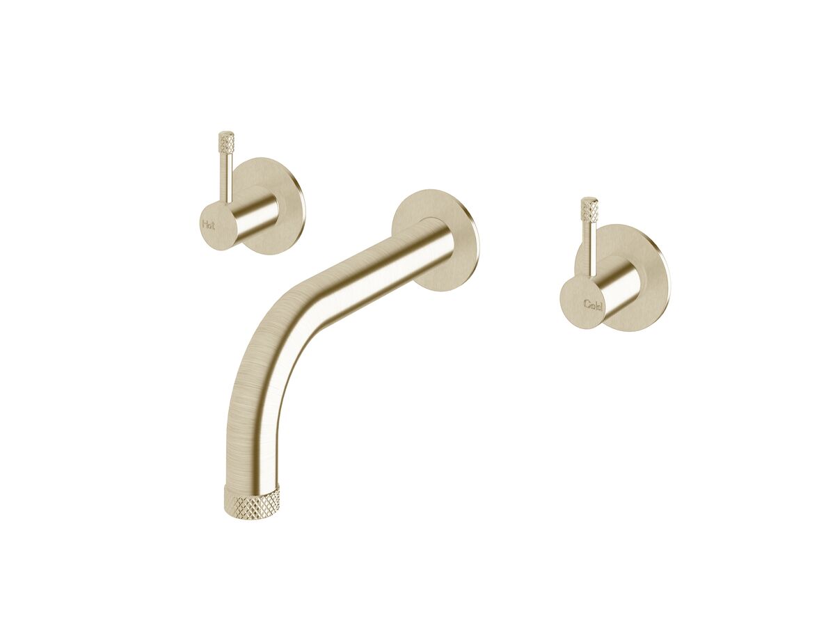 Hero - Sussex Scala Nova Wall Basin/Bath Set 150mm PVD Brushed Platinum Gold (5 Star) Lead Free