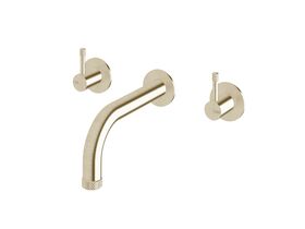 Hero - Sussex Scala Nova Wall Basin/Bath Set 150mm PVD Brushed Platinum Gold (5 Star) Lead Free