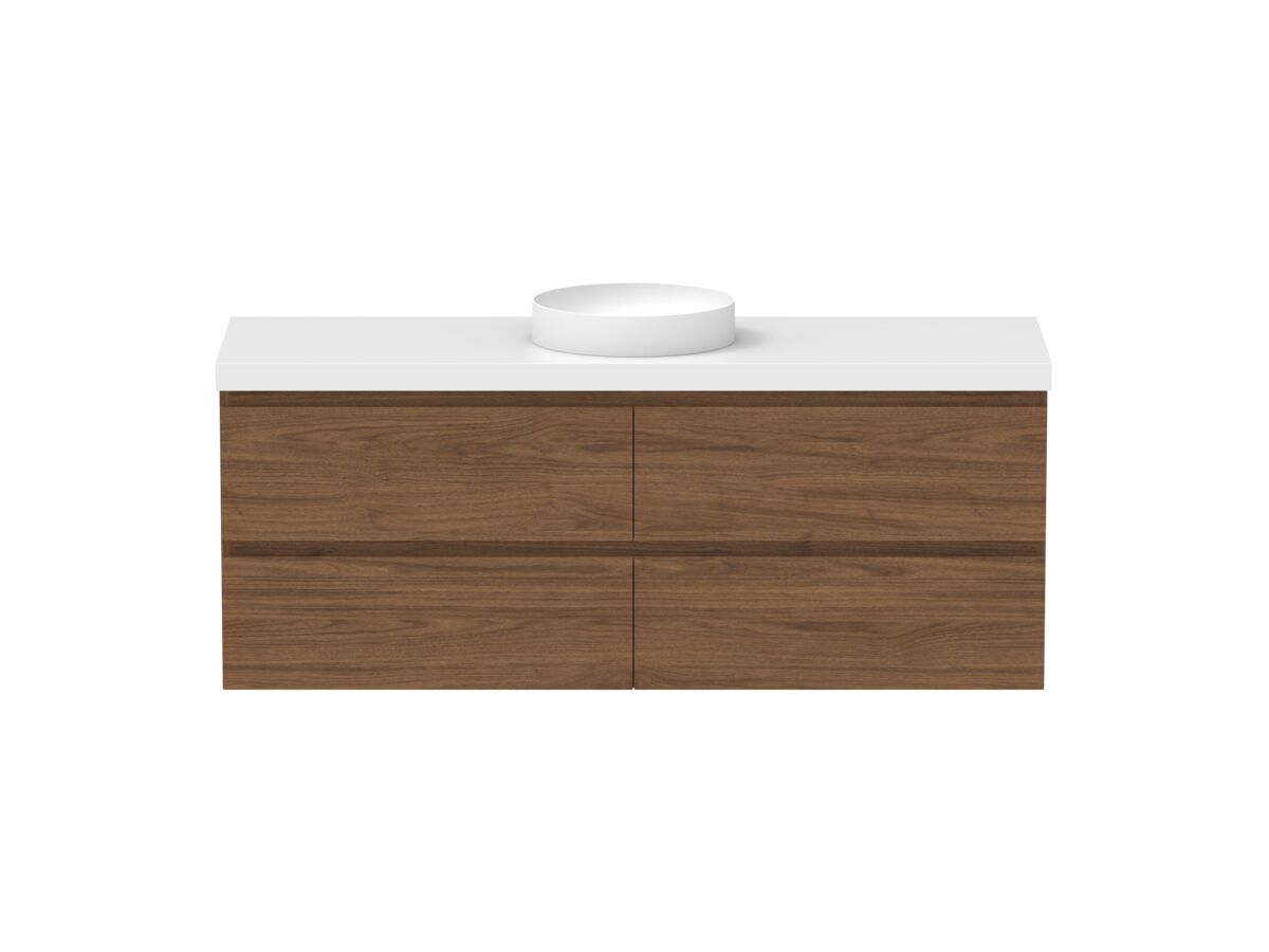 Hero - Posh Domaine 1500mm Wall Hung Twin Vanity Unit All-Drawer Single Bowl 50mm Top