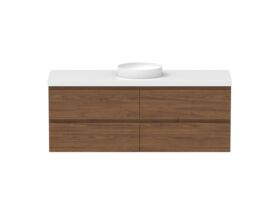 Hero - Posh Domaine 1500mm Wall Hung Twin Vanity Unit All-Drawer Single Bowl 50mm Top