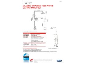 Technical Guide - Kado Classic Exposed Telephone Style Bath / Shower Set Chrome (3 Star)
