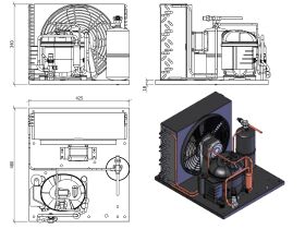Tecumseh Condensing Unit 1/2HP R134A MHBP AET4456YHR