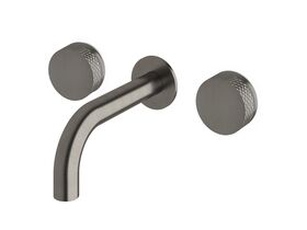 Sussex Pure Bath Set 160mm with Diamond Textured Handles PVD Brushed Gunmetal