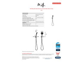 Specification Sheet - Milli Marq Edit Hand Shower on Bracket Matte Black (4 Star)
