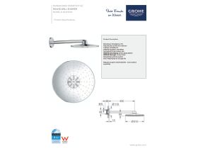 Technical Guide - GROHE RainShower SmartActive Wall Shower Round Chrome (3 Star)