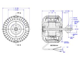 Hub Mount Fan Motor 35W 50D543-03AT