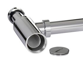 Mizu Drift Bottle Trap with Removable Base Chrome