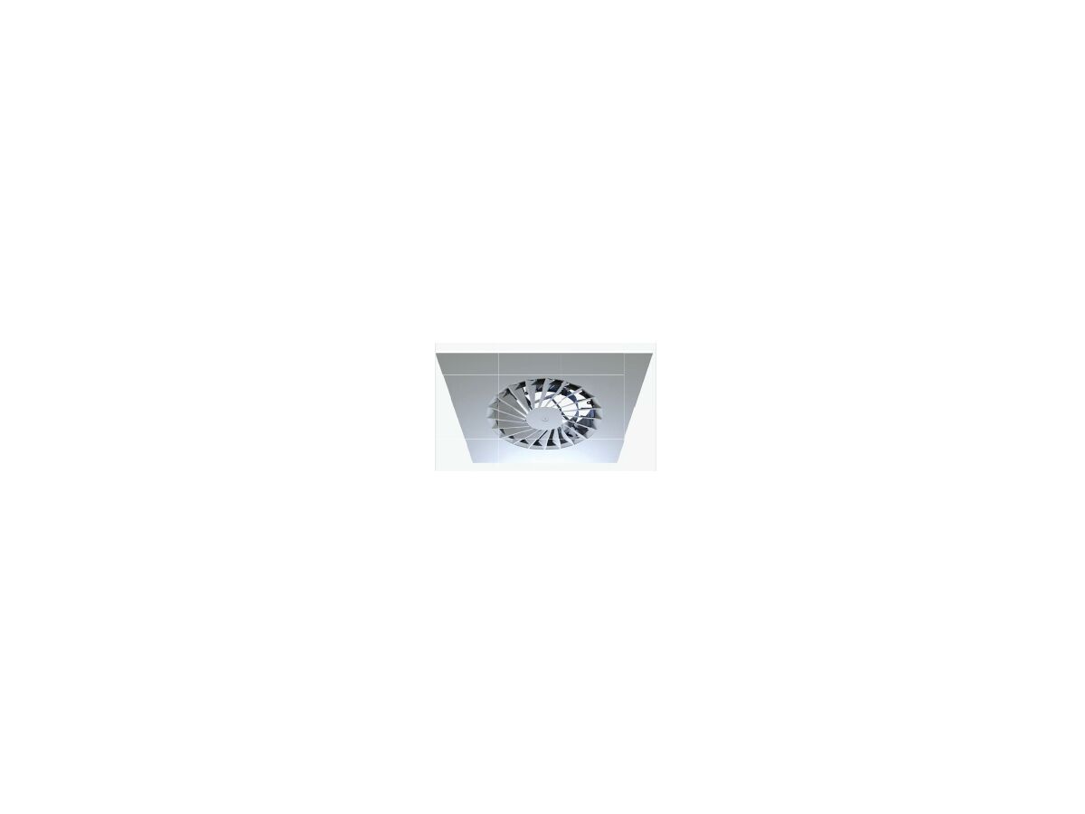 Smartemp Adjustable Helical Swirl Diffuser 500 Diameter 595 Square