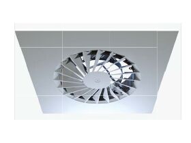Smartemp Adjustable Helical Swirl Diffuser 500 Diameter 595 Square