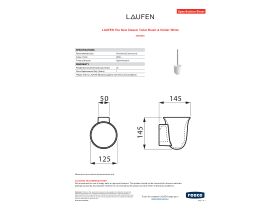 Specification Sheet - LAUFEN The New Classic Toilet Brush & Holder White
