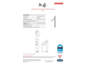 Specification Sheet - Milli Pure Extended Basin Mixer Tap Satin Chrome (6 Star)