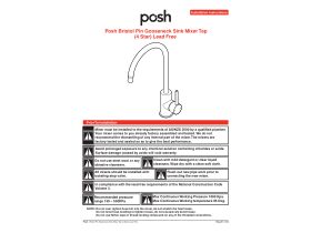 Installation Instructions - Posh Bristol Gooseneck Sink Mixer (5 Star) Lead Free