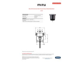 Specification Sheet - Mizu Drift Universal DN40 Pop Up Plug & Waste Matte Black