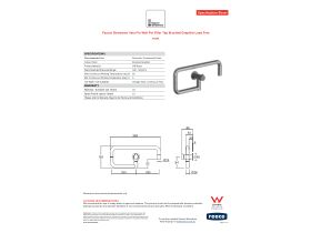 Specification Sheet - Faucet Strommen Vara Fin Wall Pot Filler Tap Brushed Graphite Lead Free