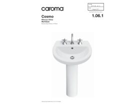 Technical Guide - Caroma Cosmo Wall Basin 1 Taphole 500 x 440mm White