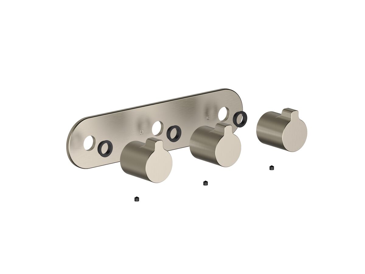 Supporting Image - Faucet Strommen Vara Fin Wall Top Assembly with Diverter Kit Brushed Nickel Lead Free