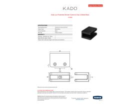 Specification Sheet - Kado Lux Frameless Shower Screen U Clip (1) Matte Black