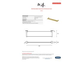 Specification Sheet - Milli Mood Metal Vanity Shelf PVD Brushed Gold