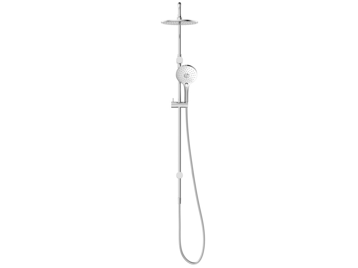Supporting Image - Posh Domaine Twin Rail Shower with Top Rail Water Inlet Chrome (3 Star)
