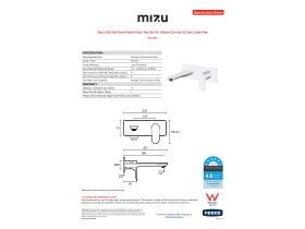 Specification Sheet - Mizu Silk Wall Basin/Bath Mixer Tap Set Kit 188mm Chrome (6 Star) Lead Free