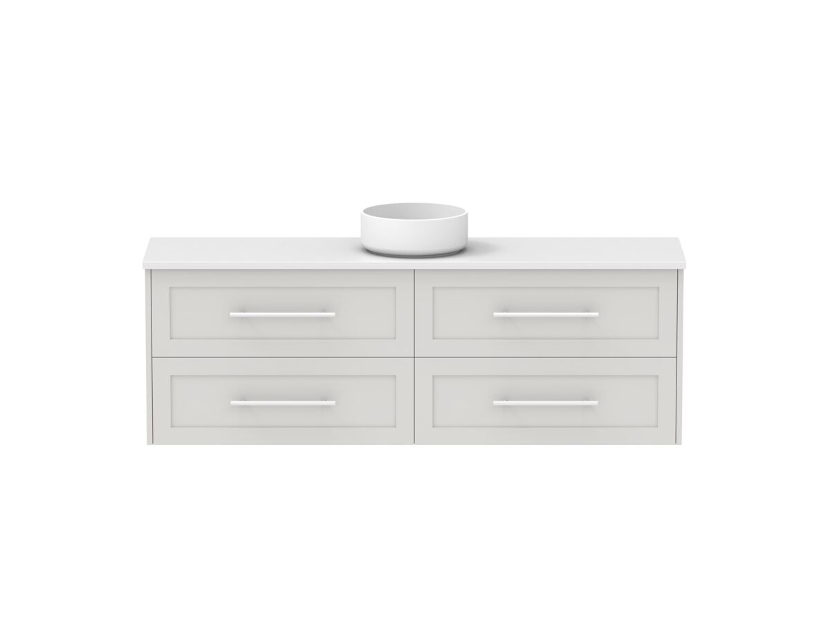 Hero - Kado Lux Ensuite All Drawer Twin 1500mm Wall Hung Centre Basin 20mm Top