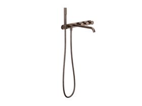Supporting Image - Faucet Strommen Vara Disc Wall Bath Tap Set with Handshower Trimset Armada Bronze (3 Star) Lead Free