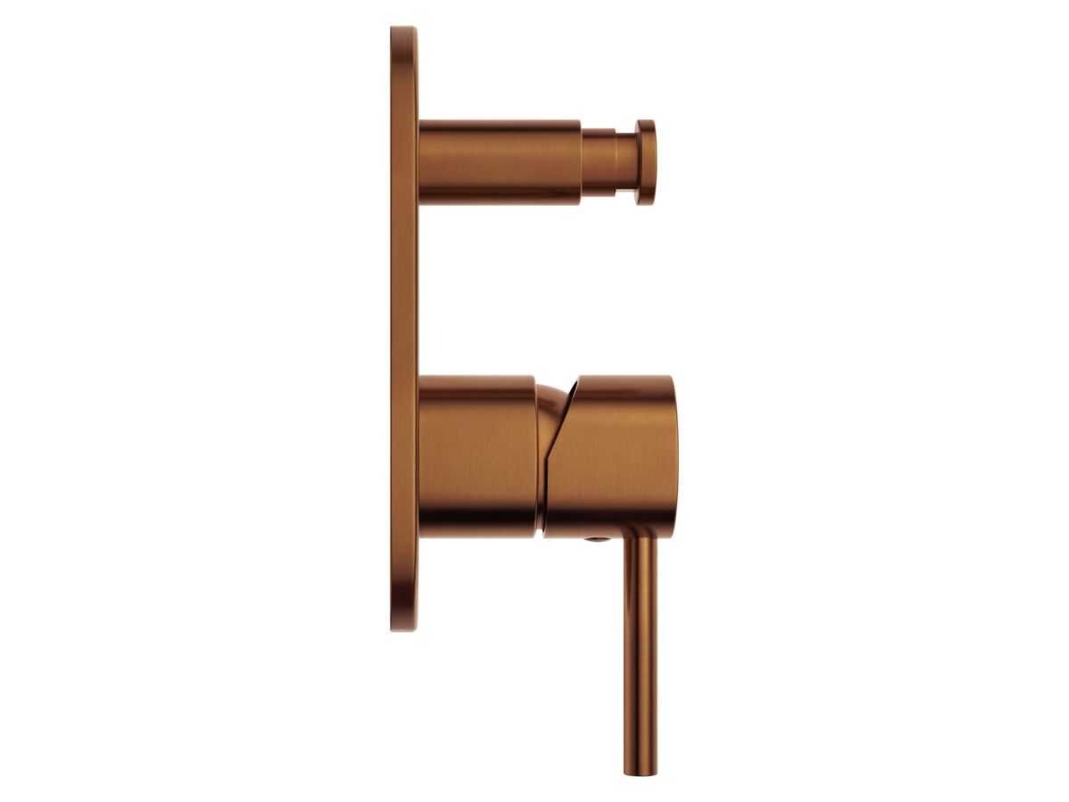 Supporting Image - Mizu Drift Shower Mixer with Diverter Kit Brushed Bronze - Side