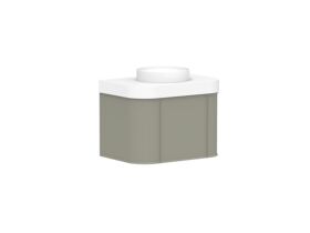 Supporting Image - Kado Era Double Curve All Drawer 750mm Wall Hung Vanity Centre Basin 90mm Durasein Top Wolfram Green