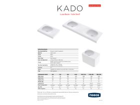 Specification Sheet - Kado Lussi Wall Basin Side Shelf