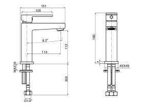 Mizu Bloc MK2 Basin Mixer (4 Star)