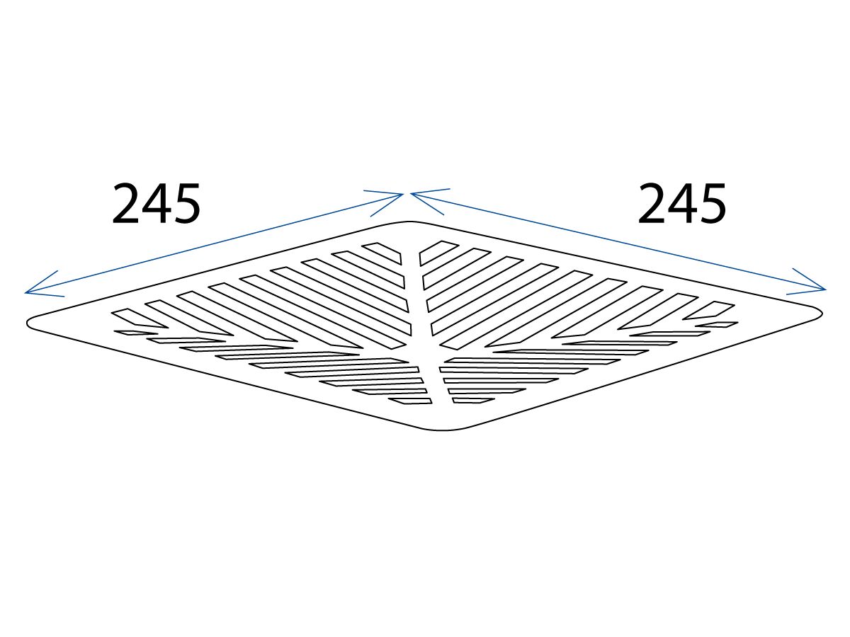Everhard 250 Rainwater Pit Grate Only Alumimium