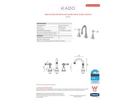 Specification Sheet - Kado Era Basin Set Swivel Lever Handle Chrome (5 Star) Lead Free