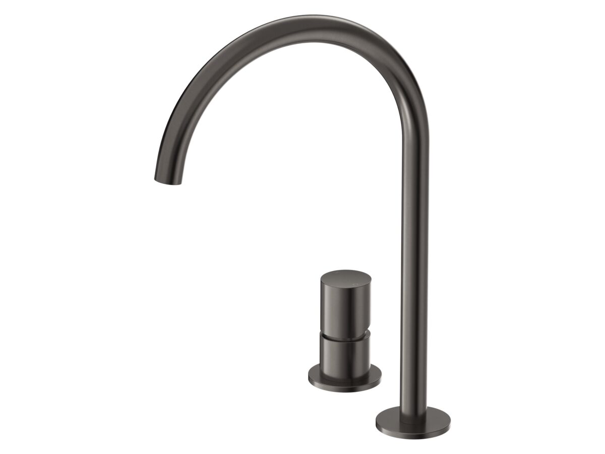 Hero - Mizu Drift Dial Extended Height Hob Mixer Brushed Gunmetal (5/6 Star) Lead Free