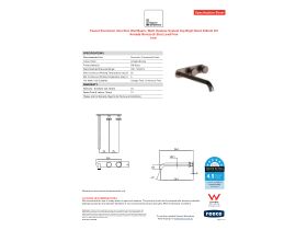 Specification Sheet - Faucet Strommen Vara Disc Wall Basin / Bath Hostess Tap System Right Hand 250mm Kit Armada Bronze (6 Star) Lead Free