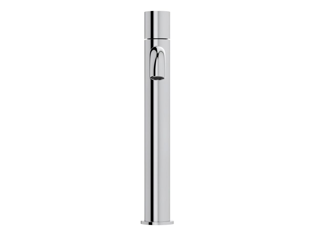 Supporting Image 2 - Mizu Drift Dial Extended Height Basin Mixer Curved Spout Chrome (6 Star) Lead Free