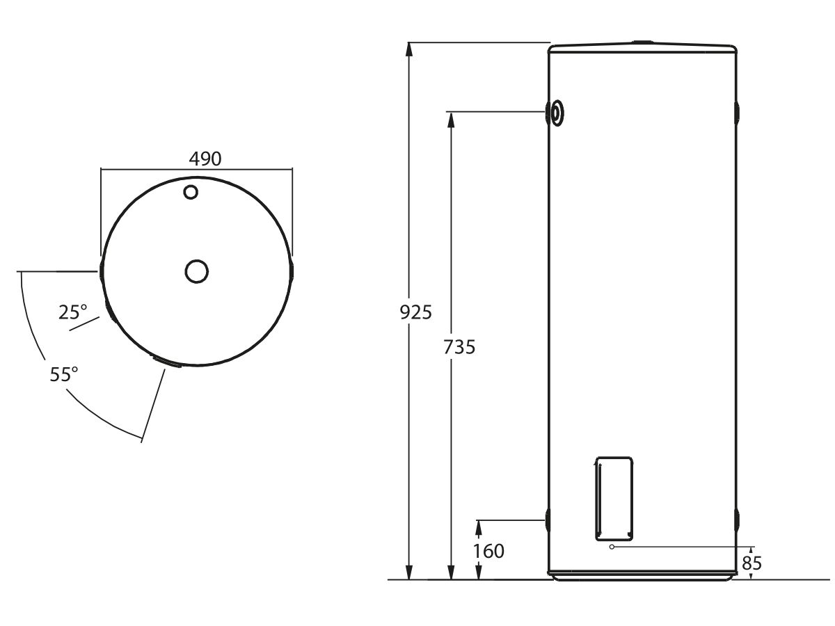 Thermann Storage Electric Single Element 80L
