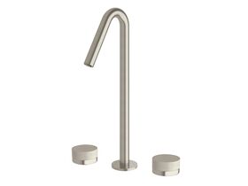 Sussex Pure Vessel Basin Set with Linear Textured Handles PVD Brushed Nickel (5 Star)