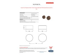 Specification Sheet - Sussex Pure Progressive Mixer / Diverter System Right Hand PVD Brushed Bronze Lead Free