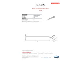 Specification Sheet - Sussex Scala Towel Bar 400mm Chrome