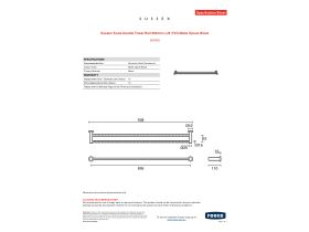 Specification Sheet - Sussex Scala Double Towel Rail 900mm LUX PVD Matte Opium Black