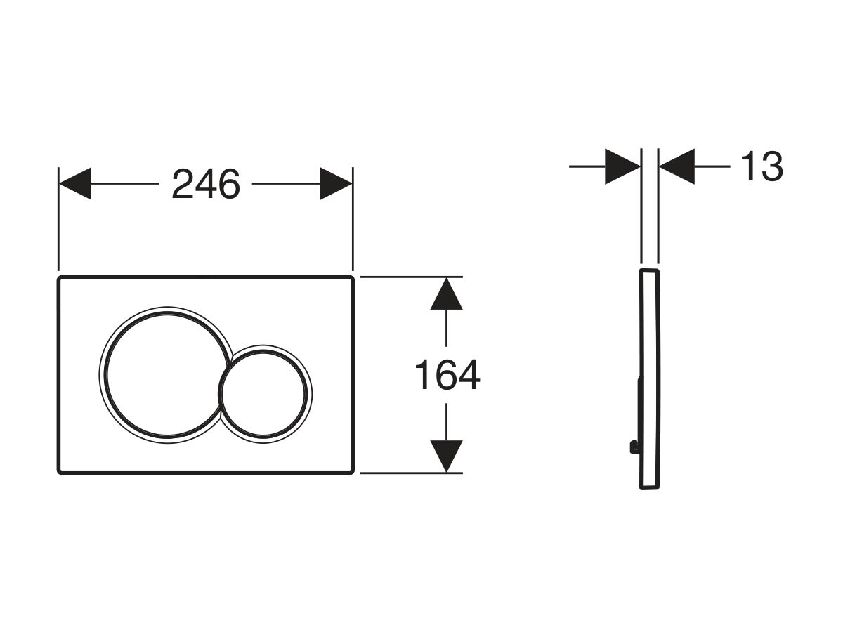 Geberit Sigma 01 Dual Flush Access Plate ABS