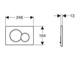 Geberit Sigma 01 Dual Flush Access Plate ABS