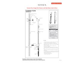 Installation Instructions - Sussex Pure Single Rail Shower with Wall Water Inlet (3 Star)