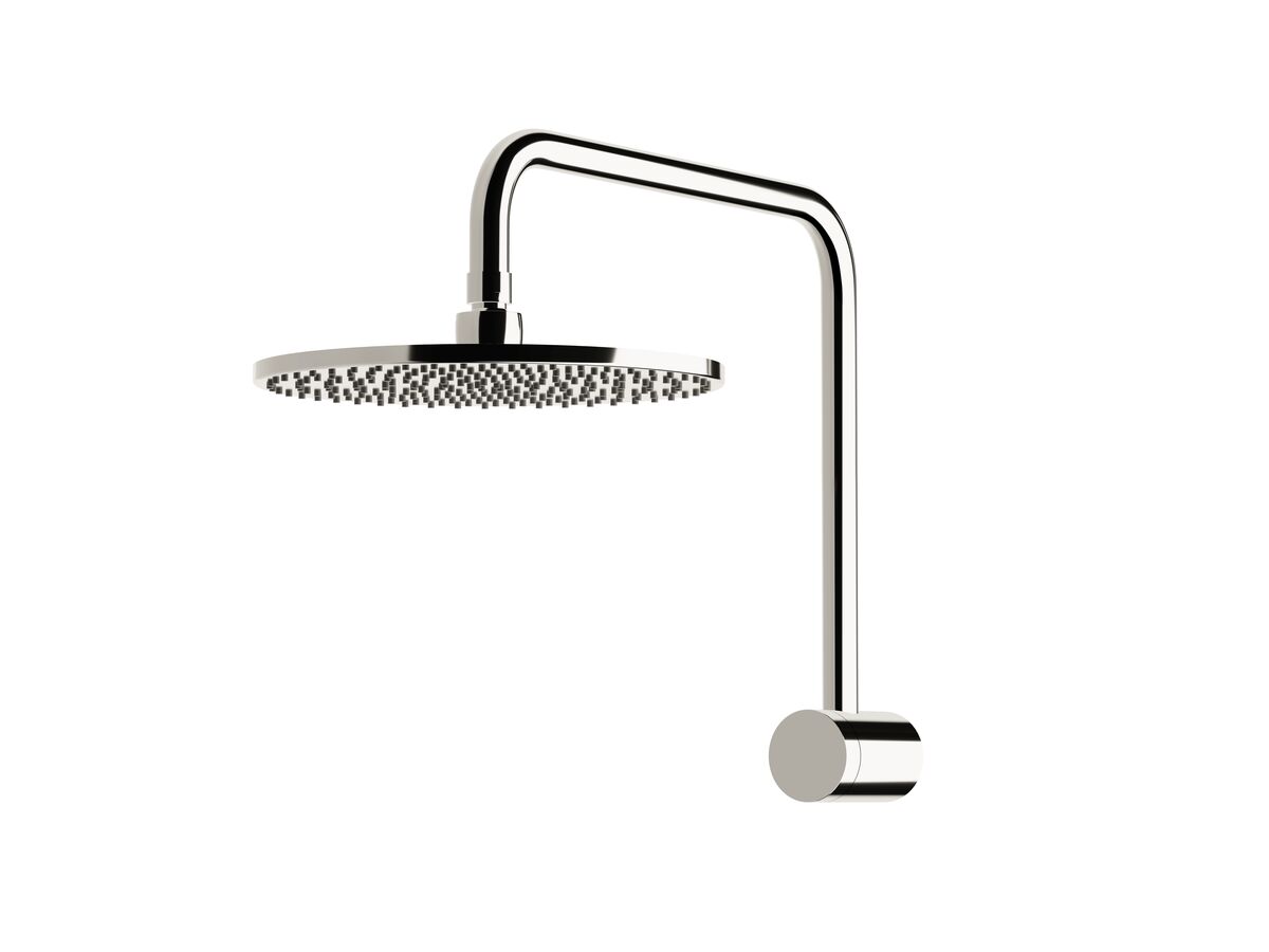 Sussex Pure Hi-Rise Shower Square with 250mm Shower Head Chrome (3 Star)